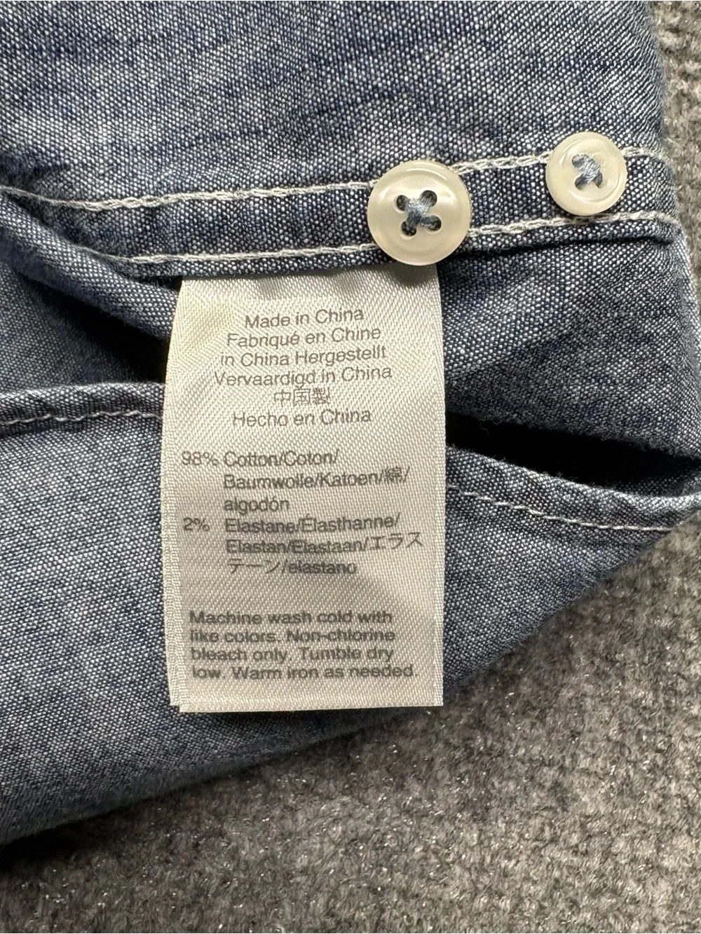 J. Crew Jeans Shirt Mens XL Blue Chambray  Classic Fit Button Down Long Sleeve
